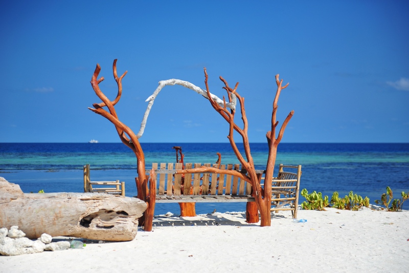 Naturskønt punkt i Maafushi, Maldiverne