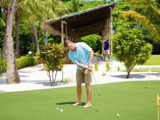 Campo de golf en las maldivas