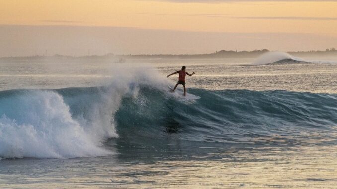 Surfing in Maldives