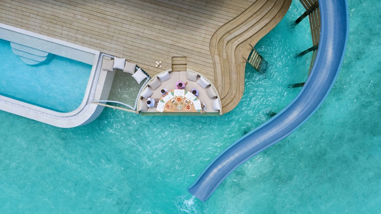 Slide at Soneva Fushi  Water Reserve Villa