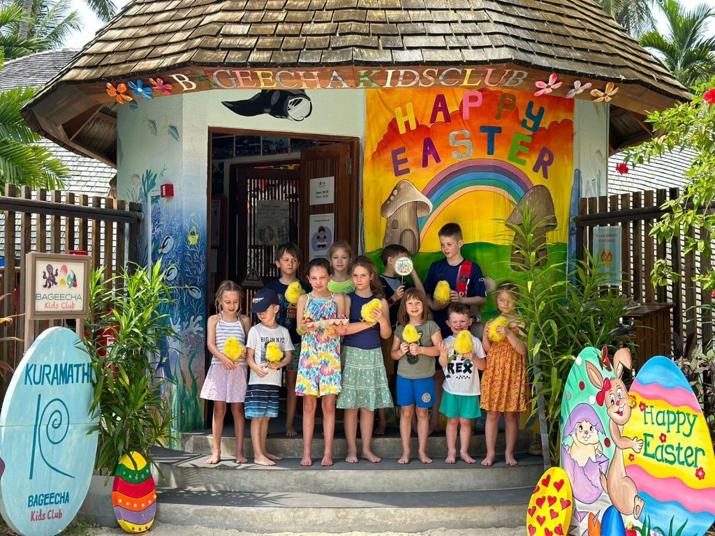 Divertimento pasquale a Kuramathi Maldives con la festa per bambini per eccellenza