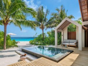 Beach villa at JW Marriott Maldives